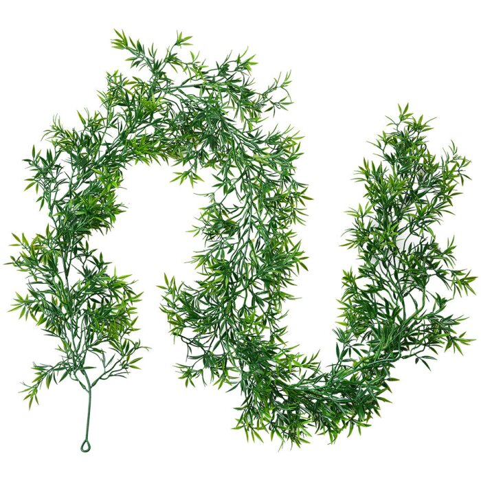 Clayre & Eef 6PL0300 Decorazione Ghirlanda Verde 15x10x180 cm Plastica