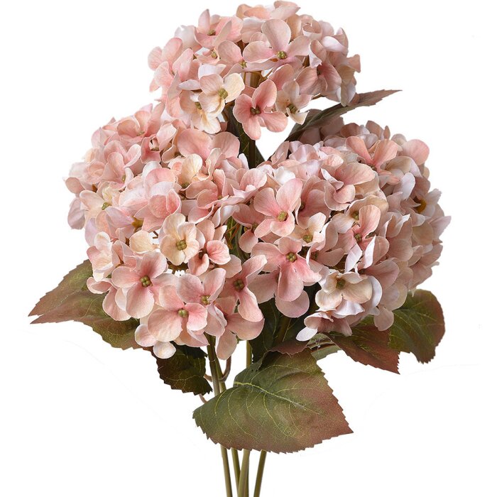 Fiore artificiale Clayre & Eef Ortensia rosa verde 18x16x44 cm