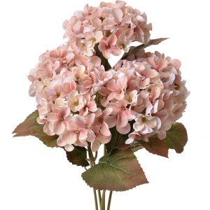 Fiore artificiale Clayre & Eef Ortensia rosa verde 18x16x44 cm
