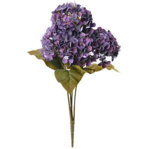 Clayre & Eef 6PL0304 Fiore artificiale Ortensia Viola Verde 18x16x44 cm