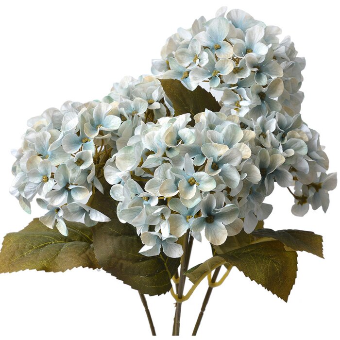 Clayre & Eef 6PL0306 Fiore artificiale Ortensia blu verde 42 cm