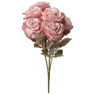 Clayre & Eef 6PL0309 Fiore artificiale Rosa Verde 16x16x47 cm