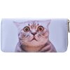 Juleeze JZWA0223 portafoglio bianco grigio 19x10 cm poliuretano motivo gatto