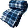 Clayre & Eef KT060.155 Plaid 180x200 cm Blu Bianco Motivo a quadri accogliente e morbido