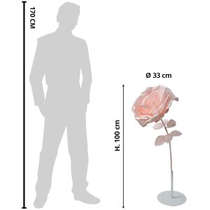 Clayre & Eef 50780 Decorazione Rosa Ø 33x100 cm