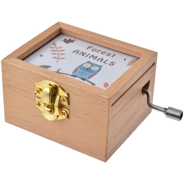 Clayre & Eef 65660 Scatola musicale 9x6x4 cm Animali della foresta, Gufo