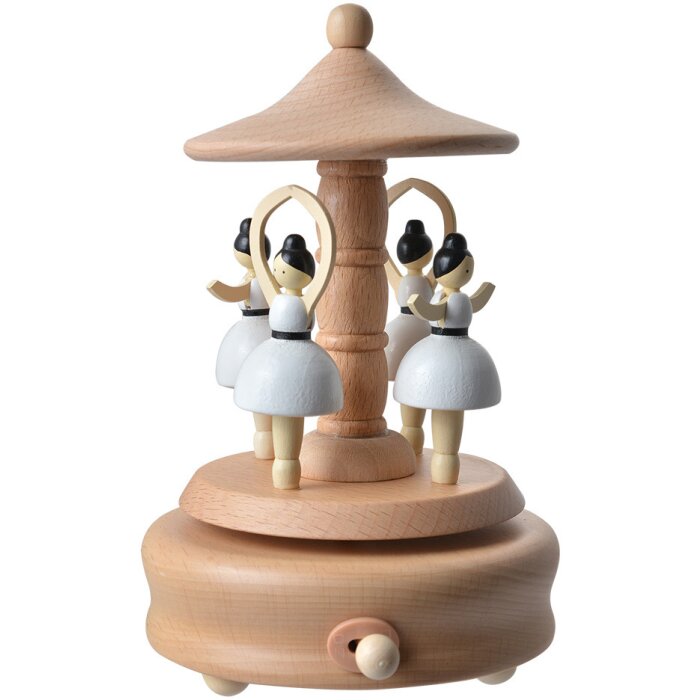 Clayre & Eef 65667 Scatola musicale Ø 11x17 cm Ballerine