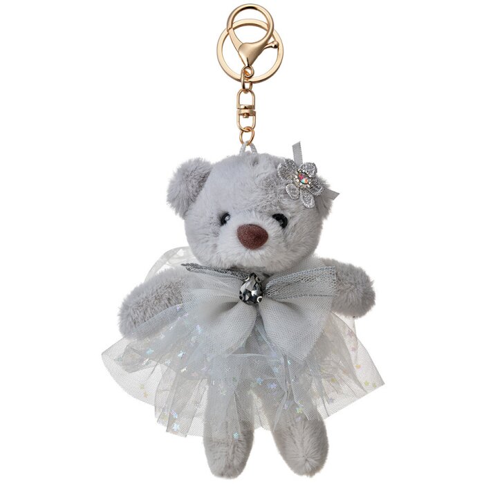 Clayre & Eef TW0610 Portachiavi orso 10x5x15 cm Grigio