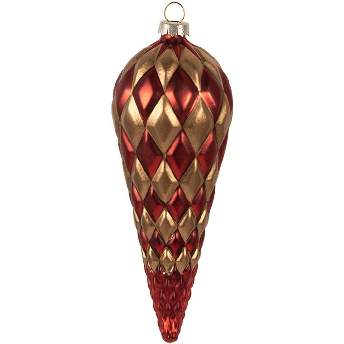 Clayre & Eef 6GL4605 Bignè per lalbero di Natale Ø 6x16 cm