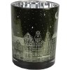 Clayre & Eef 6GL4655 Set portacandele 3 pezzi verde Ø 7/8 9/10 10/12 cm