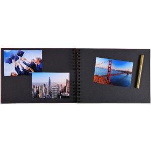 Exacompta album a spirale LIFE rosso 32x22cm 50 pagine nero 250g/m² goffratura oro