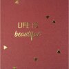 Exacompta album a spirale LIFE rosso 32x22cm 50 pagine nero 250g/m² goffratura oro