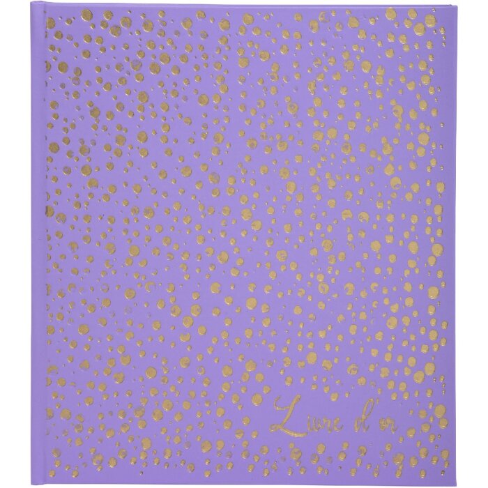 Libro degli ospiti Exacompta 140 pagine Plum Violet 21x19cm Puntini dorati