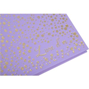 Libro degli ospiti Exacompta 140 pagine Plum Violet 21x19cm Puntini dorati