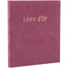 Exacompta 390E Libro degli ospiti 140 pagine bordo oro Skandi Altrosa 21x19 cm