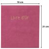 Exacompta 390E Libro degli ospiti 140 pagine bordo oro Skandi Altrosa 21x19 cm