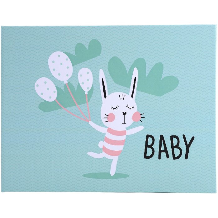 Fotolibro Exacompta baby 30 pagine bianco 28,5x22 cm verde pastello formato orizzontale