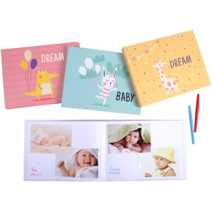 Fotolibro Exacompta baby 30 pagine bianco 28,5x22 cm verde pastello formato orizzontale