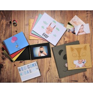 Fotolibro Exacompta baby 30 pagine bianco 28,5x22 cm verde pastello formato orizzontale