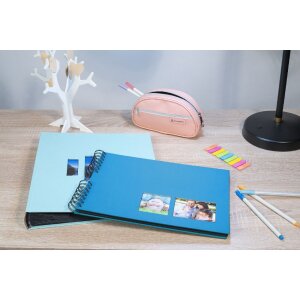 Album fotografico a spirale Exacompta MILANO Blu 32x22 cm 50 pagine nere 250g/m²