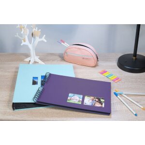Exacompta album fotografico a spirale MILANO 32x22 cm 50 pagine nere Scrapbooking
