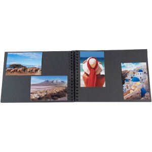 Exacompta album fotografico a spirale MILANO 32x22 cm 50 pagine nere Scrapbooking