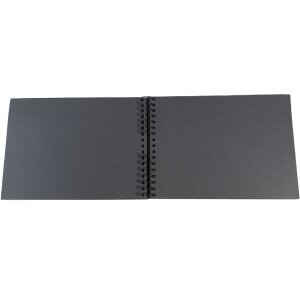 Exacompta album fotografico a spirale MILANO 32x22 cm 50 pagine nero per scrapbooking