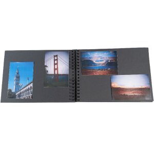 Exacompta album fotografico a spirale MILANO 32x22 cm 50 pagine nero per scrapbooking