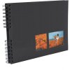 Exacompta album fotografico a spirale MILANO 32x22 cm 50 pagine nero per scrapbooking