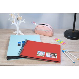 Exacompta album fotografico a spirale MILANO 32x22cm 50 pagine nere per 150 foto