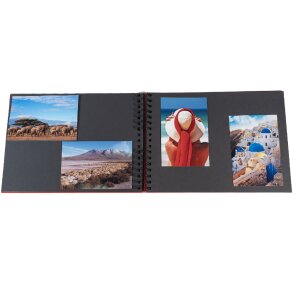 Exacompta album fotografico a spirale MILANO 32x22cm 50 pagine nere per 150 foto