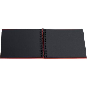Album fotografico Exacompta Musicart rosso 50 pagine nere 23x16 cm rilegatura a spirale