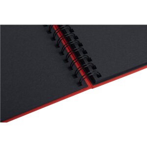 Album fotografico Exacompta Musicart rosso 50 pagine nere 23x16 cm rilegatura a spirale