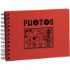 Album fotografico Exacompta Musicart rosso 50 pagine nere 23x16 cm rilegatura a spirale