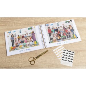 Exacompta 16029E Album fotografico con rilegatura a spirale foto di classe 50 pagine bianche marrone