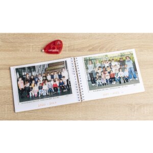 Exacompta 16029E Album fotografico con rilegatura a spirale foto di classe 50 pagine bianche marrone