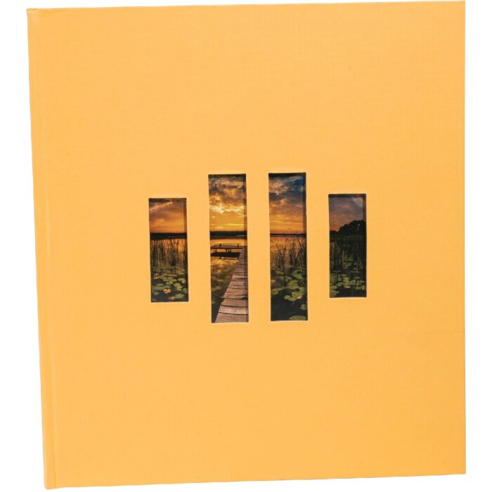 Exacompta album fotografico MILANO 29x32 cm 60 pagine nere arancio