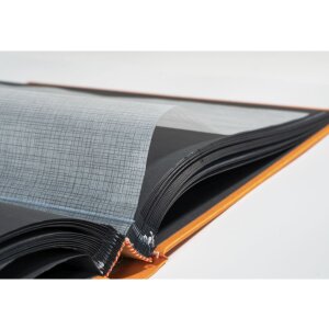 Exacompta album fotografico MILANO 29x32 cm 60 pagine nere arancio