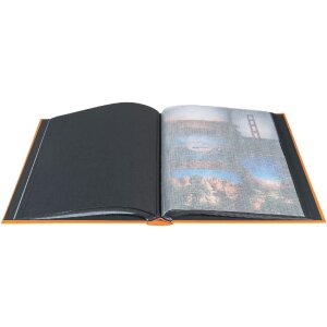 Exacompta album fotografico MILANO 29x32 cm 60 pagine nere arancio