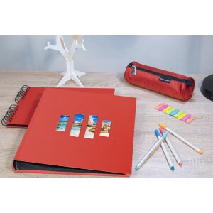 Exacompta album fotografico MILANO 29x32 cm 60 pagine nere rosso