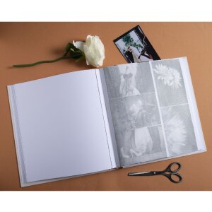 Album fotografico Exacompta 60 pagine 29x32cm similpelle avorio goffrato