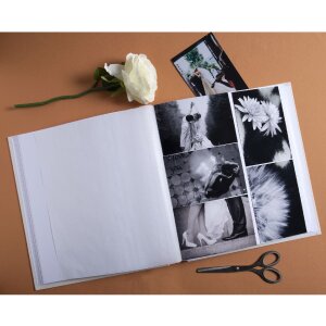Album fotografico Exacompta 60 pagine 29x32cm similpelle avorio goffrato