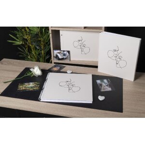 Album fotografico Exacompta 60 pagine 29x32cm similpelle avorio goffrato