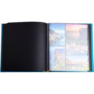 Exacompta 16096E Album fotografico 60 pagine nere Néo Déco Blu