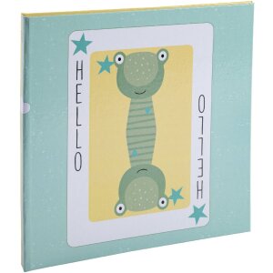 Album fotografico Exacompta 25x25cm 30 pagine motivo bianco fantasia carta da gioco giallo verde