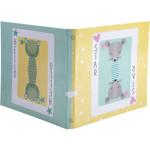 Album fotografico Exacompta 25x25cm 30 pagine motivo bianco fantasia carta da gioco giallo verde