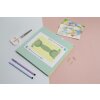 Album fotografico Exacompta 25x25cm 30 pagine motivo bianco fantasia carta da gioco giallo verde