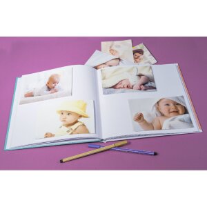 Exacompta 16115E Album fotografico 30 pagine rosa/blu fantasia carte da gioco