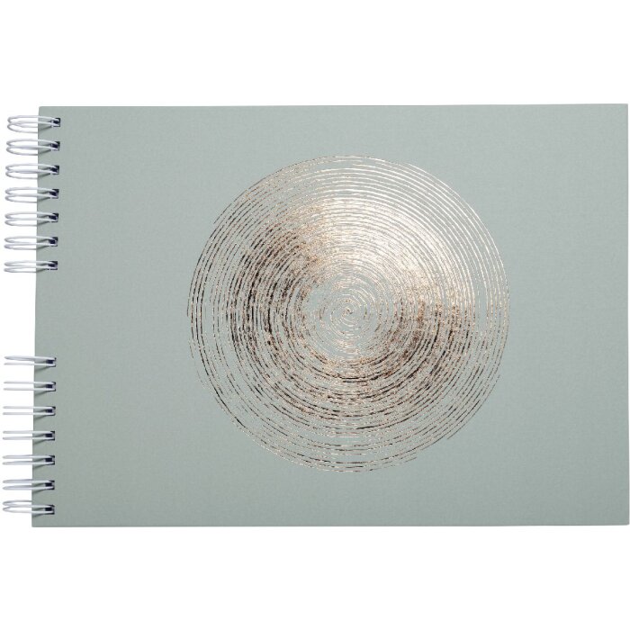 Album a spirale Exacompta 50 pagine 32x22 cm Ellisse verde con rilievo oro rosa