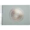 Album a spirale Exacompta 50 pagine 32x22 cm Ellisse verde con rilievo oro rosa
